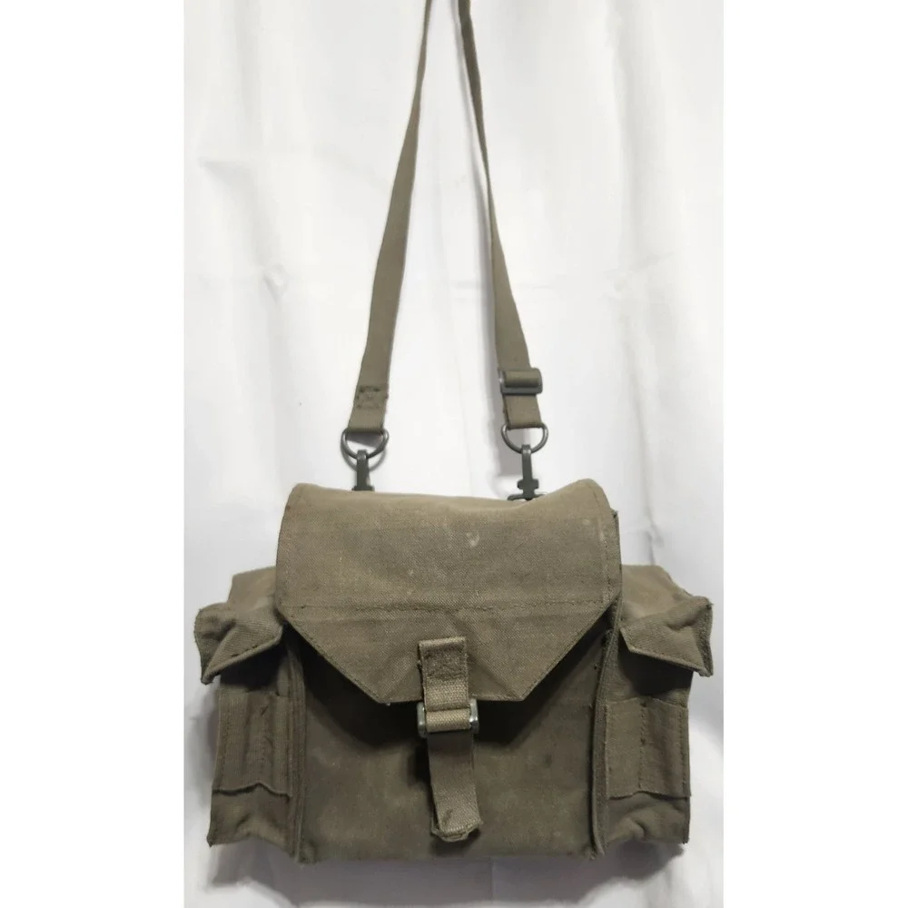 Vintage South African Defense Force Military Canvas Field Bag Utility Messenger